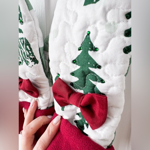 Handmade 🧵 🪡 upcycled Quilt Fleece Lined Mittens - Picture 4 of 5